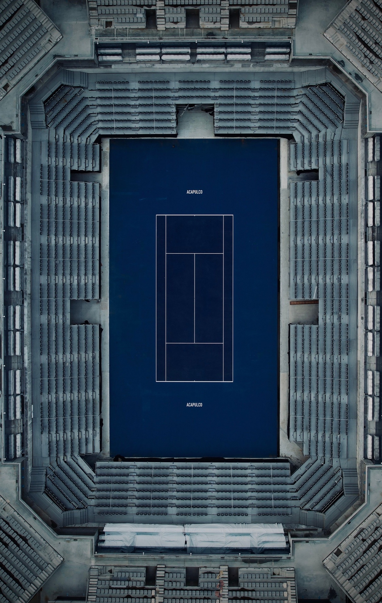 Aerial view of the tennis stadium in Acapulco, Mexico.